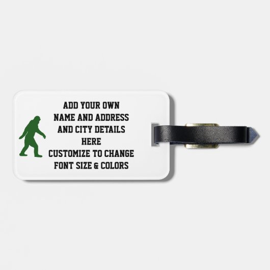 行ったsquatchin ラゲッジタグ (裏面横)