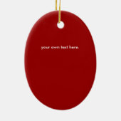 行ったSquatchin -赤および緑 セラミックオーナメント (裏面)