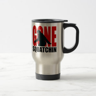 行ったSquatchin (赤及び黒) トラベルマグ