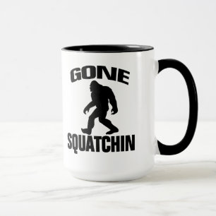 行ったSquatchin -黒いシルエット マグカップ
