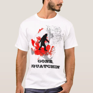行ったSquatchin、黒いビッグフット Tシャツ
