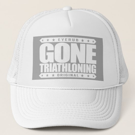 行ったTRIATHLONING -誇りを持ったで及び熱心なTriathlete キャップ (正面)