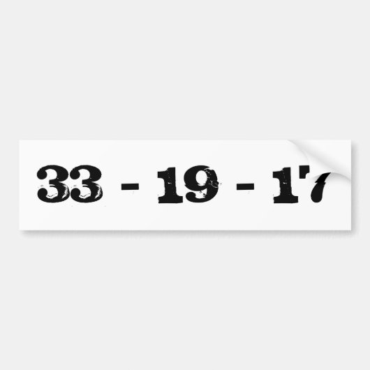 "行っているあるところところ持ちなさい"あっている バンパーステッカー (正面)