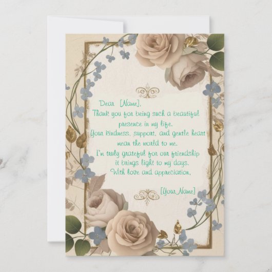 行ってくれた人に対する感謝のメッセージを見る 招待状 (正面)