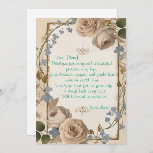 行ってくれた人に対する感謝のメッセージを見る 招待状 (正面/裏面)