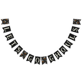 行ってみようグールズブラックハロウィーンの衣装パーティー バンティングフラッグ