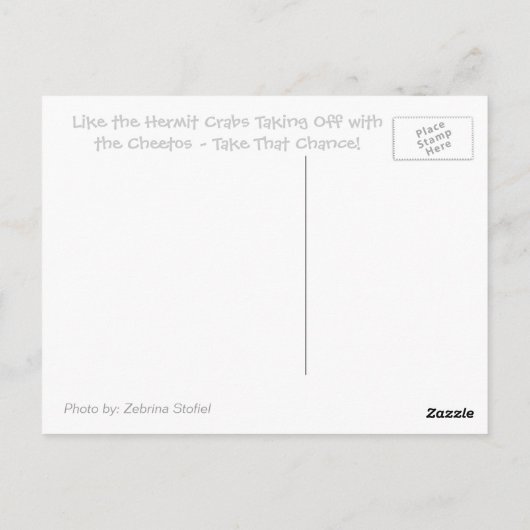 行って下さいそれのために… そのチャンスを取って下さい ポストカード (裏面)