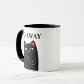 行って 中指 黒猫 おもしろい マグカップ (正面左)