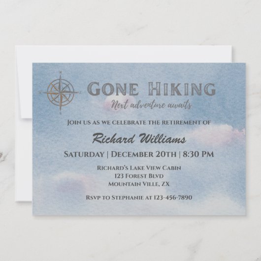 行っハイキングライフよりよい山ハイカーディアー 招待状 (裏面)