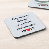 行とハート やる気を起こさせる コースター (左側)