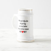 行とハート ビールジョッキ (正面左)