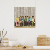 行のヴィンテージ西部の女性のカーボーイポスター ポスター (キッチン)