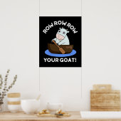 行の行あなたのヤギおもしろい動物プンダークBG ポスター (キッチン)