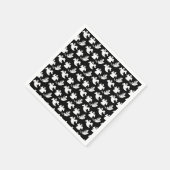 行の踊り飛んでいる幽霊たちハローウィンパーティ スタンダードカクテルナプキン (角)