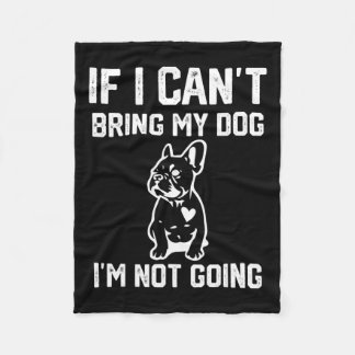 行もしかない犬は連れてこない フリースブランケット