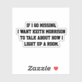 行もしく恋しく思ぞキース・モリソンに話せ シール (シート)