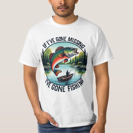 行もしった恋しく思魚釣り Tシャツ (正面)