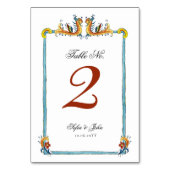 行イタリアン先結婚式テーブル番号 テーブルナンバー (裏面)