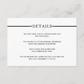 行エレガントとQRコードの白黒詳細 エンクロージャーカード (正面)