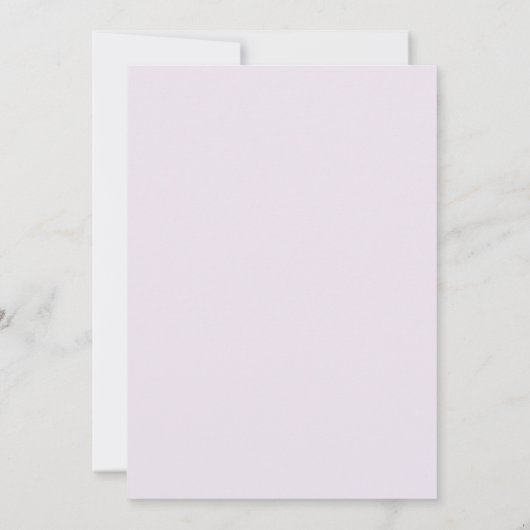 行エレガントフローラ薄紫結婚式日付の保存 招待状 (裏面)