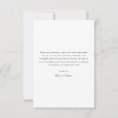 行エレガント先ウェディングフォトサンキューカード サンキューカード (裏面)