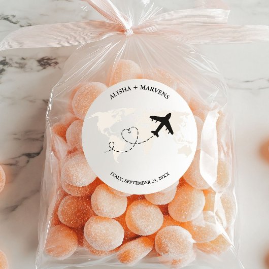 行エレガント先ウェディング名前をカスタムする飛行機 ラウンドシール