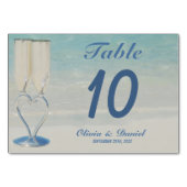 行エレガント先ビーチ結婚式 テーブルナンバー (裏面)