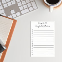 行エレガント行のパーソナライズされたチェックリスト