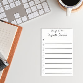 行エレガント行のパーソナライズされたチェックリスト ポストイット