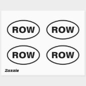 行オーバルカーシール 楕円形シール (シート)