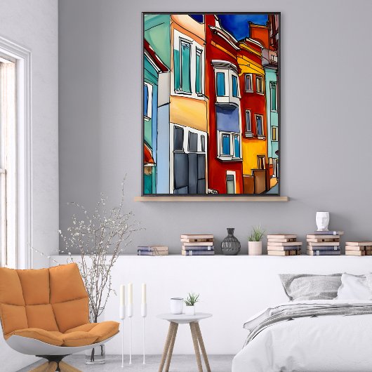 行ハウス抽象芸術枠なし ポスター