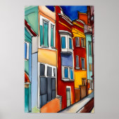 行ハウス抽象芸術枠なし ポスター (正面)