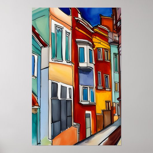 行ハウス抽象芸術枠なし ポスター (正面)