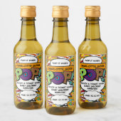 行ポップ・アートのく時だポップ・アートの!おもしろい漫画ベビーシャワー ワインラベル (ボトル)