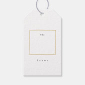 行ミニマル金ゴールドギフトラベル ギフトタグ (正面)