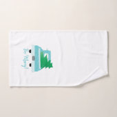 行メリーけ！ヴィンテージトラックと雪片アクア バスタオルセット (ハンドタオル)