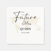 行モダン先の将来のミセス・ブライダルシャワー スタンダードカクテルナプキン (正面)