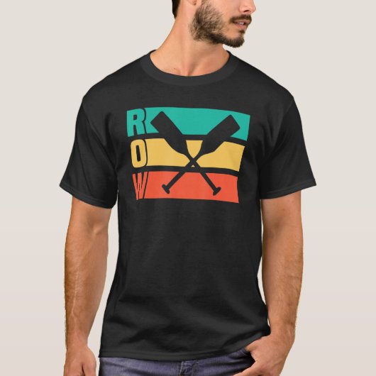 行レトロヴィンテージローイングカラー Tシャツ (正面)
