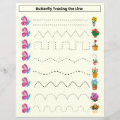 行ワークシートをトレースする可愛い子供へ動物 (裏面)