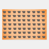 行ヴィンテージ旧時刻ブラックマニュアルタイプライター ラッピングペーパーシート (正面3)