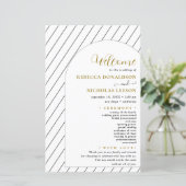 行付きスクリプトミニマル結婚式 プログラム (スタンド正面)