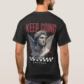 行保翼の像モチベーションデザイン Tシャツ (裏面)