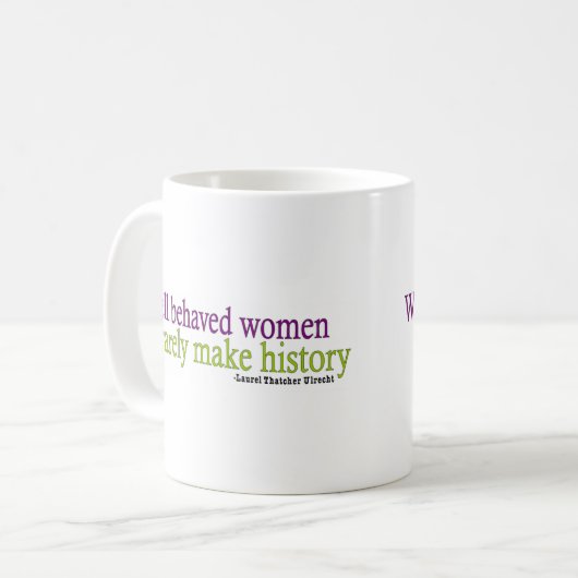 行儀が良い女性の引用文 コーヒーマグカップ (正面左)