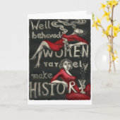 行儀が良い女性はまれに歴史を作りません カード (黄色い花)