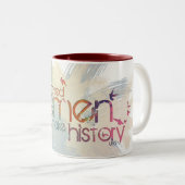 行儀が良い女性はまれに歴史を作りません ツートーンマグカップ (正面右)