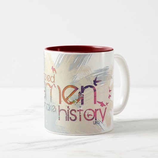 行儀が良い女性はまれに歴史を作りません ツートーンマグカップ (正面右)