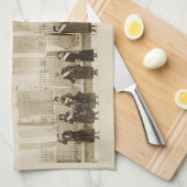 行儀が良い女性はまれに歴史を…作りません キッチンタオル (四つ折り)