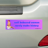 行儀が良い女性 バンパーステッカー (車上)