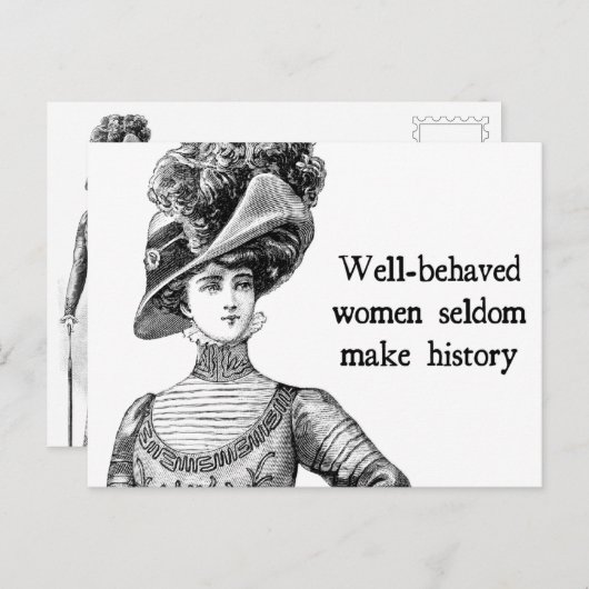 行儀の良い女性はめったに歴史のはがきを作らない ポストカード (正面/裏面)