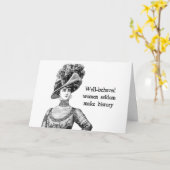 行儀の良い女性はめったに歴史を作らない カード (黄色い花)